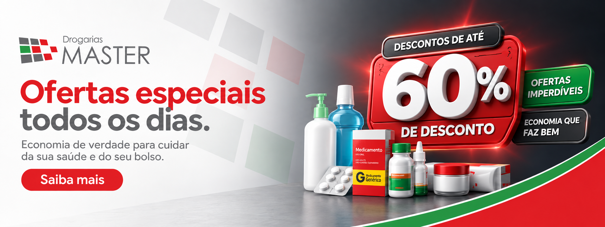 Drogarias Master - Ofertas especiais todos os dias com até 60% de desconto
